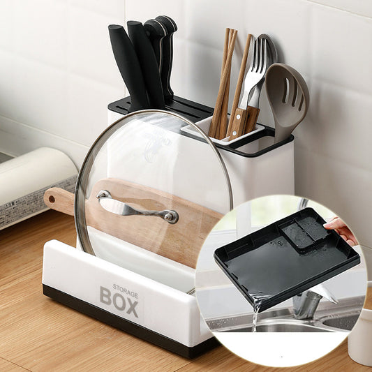 Tableware Storage Holders Kitchen Knife Plastic Storages Racks For  Kitchen