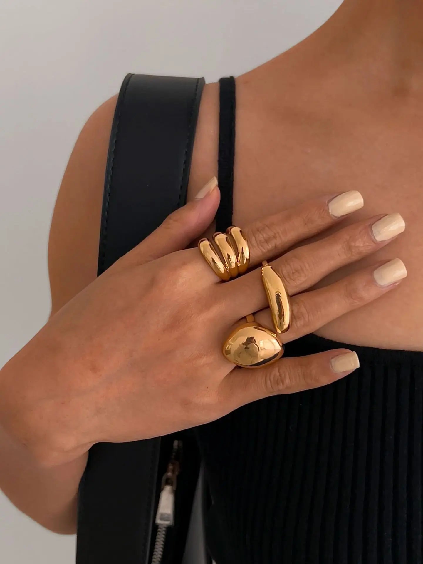 3pcs/set Metal Rings For Women Men Fashion Gold Silver Jewelry