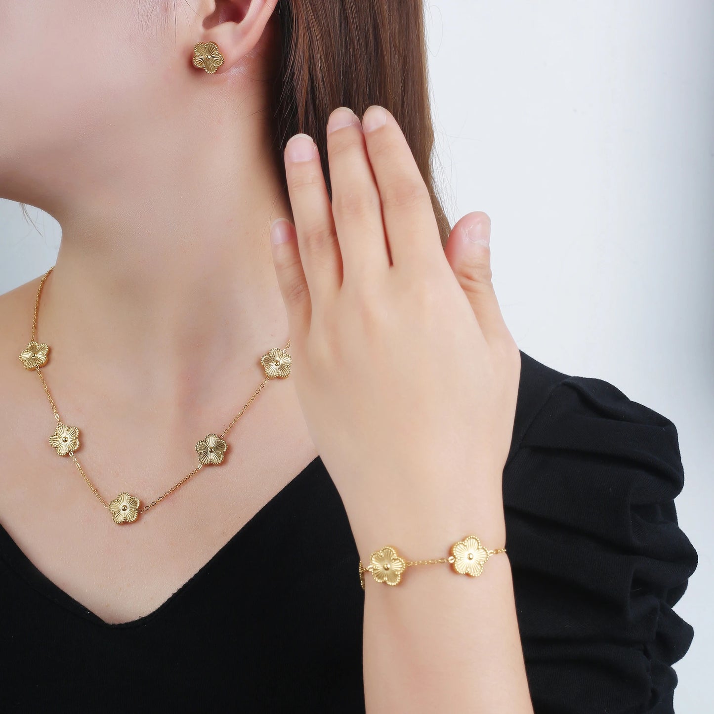 Hot Sale Stainless Steel Clover Bracelet Classic Jewelry