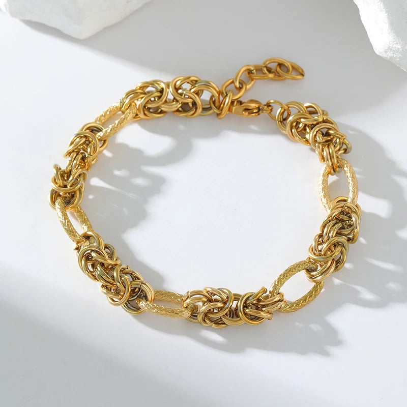 Stainless Bracelet Bangles For Women 18K Gold Chain Waterproof Jewelry