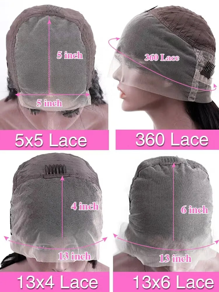 40 46 Inch 200 Density Frontal Wig For Black Women Brazilian Wigs Human Hair 5x5 Bone Straight HD Transparent Lace Front Wigs