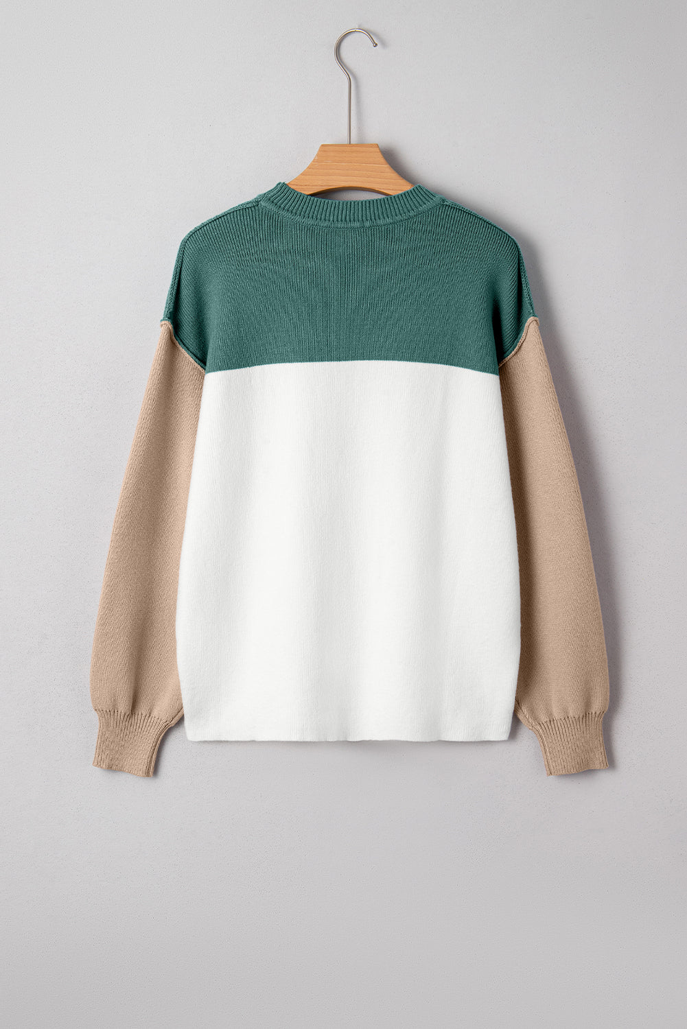 Green Colorblock Sweater