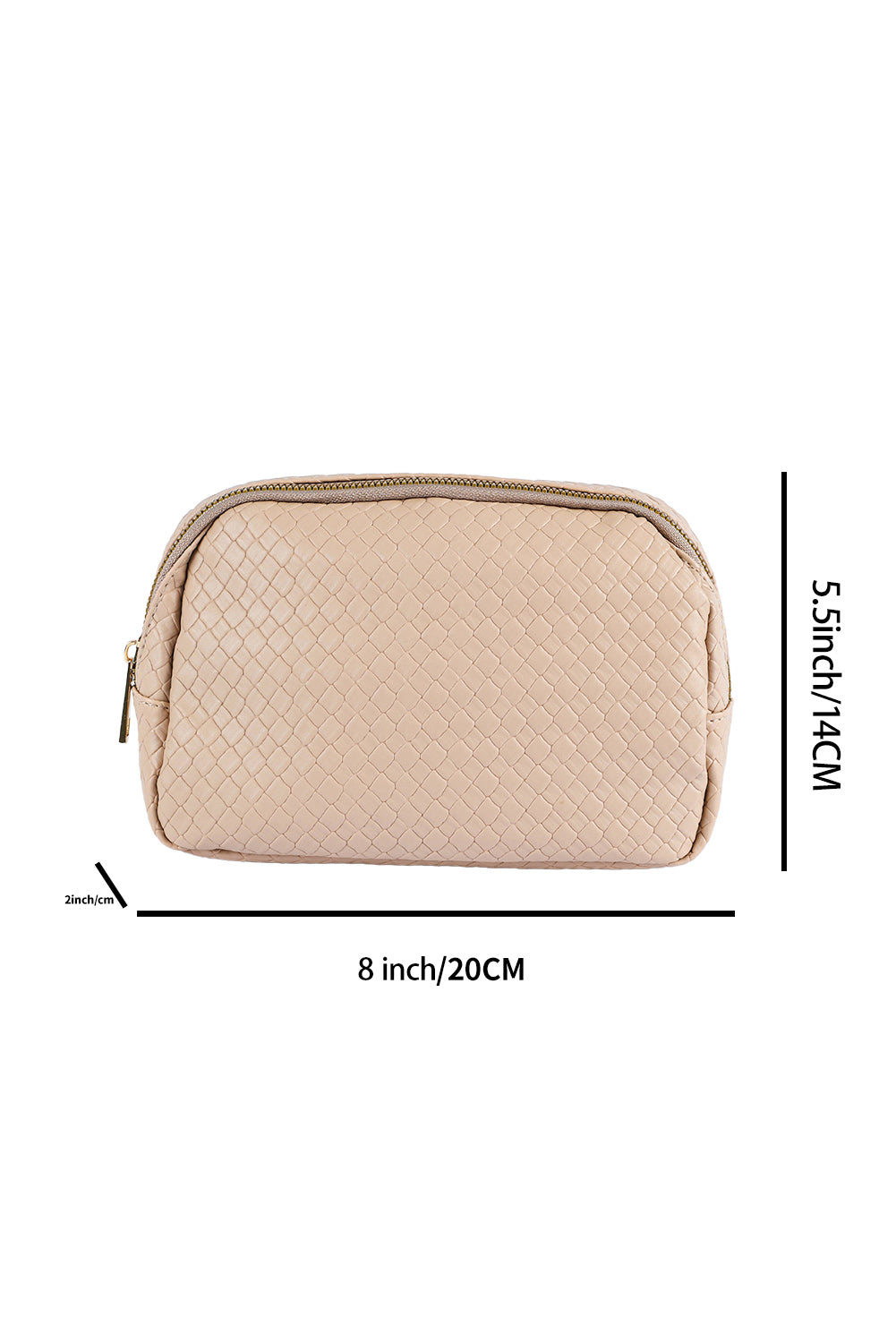 Parchment Checkered Zipped Buckle Strap Leather Crossbody Bag