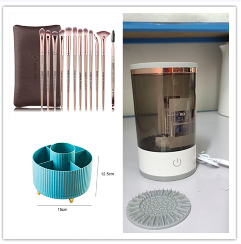 Women Eye Shadow Brush Cleaning Tool Portable Electric Machine With USB Charging Automatic Cosmetic Brush