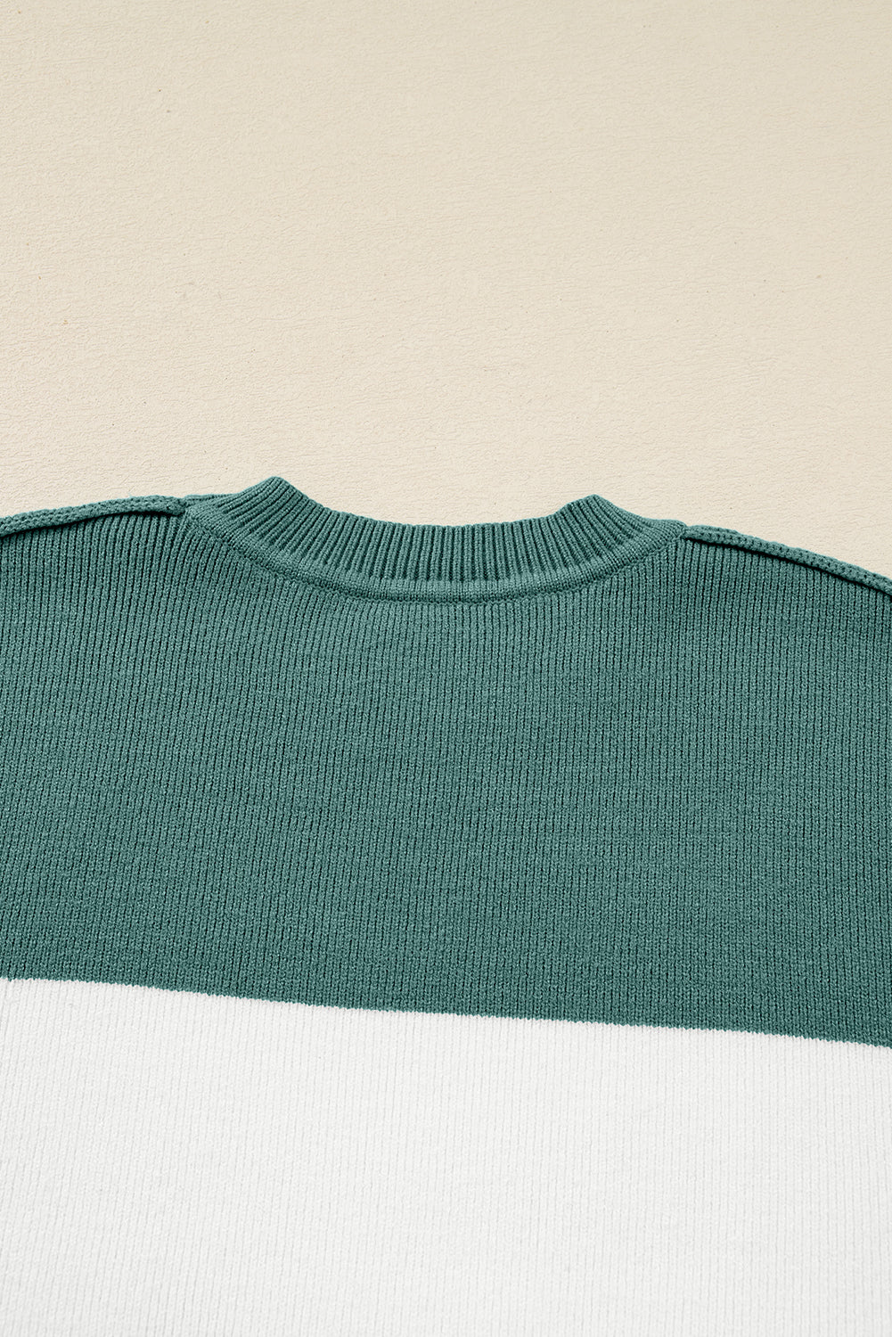 Green Colorblock Sweater