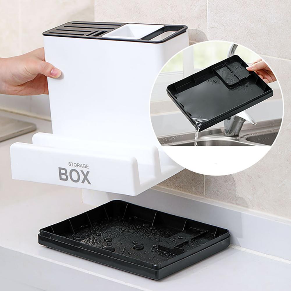 Tableware Storage Holders Kitchen Knife Plastic Storages Racks For  Kitchen