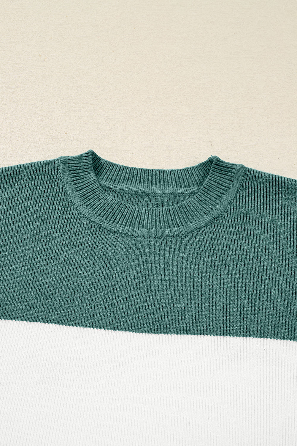 Green Colorblock Sweater
