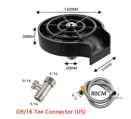 Cup Washer Sink High-pressure Spray Automatic Faucet Coffee Pitcher Wash Cup Tool Kitchen