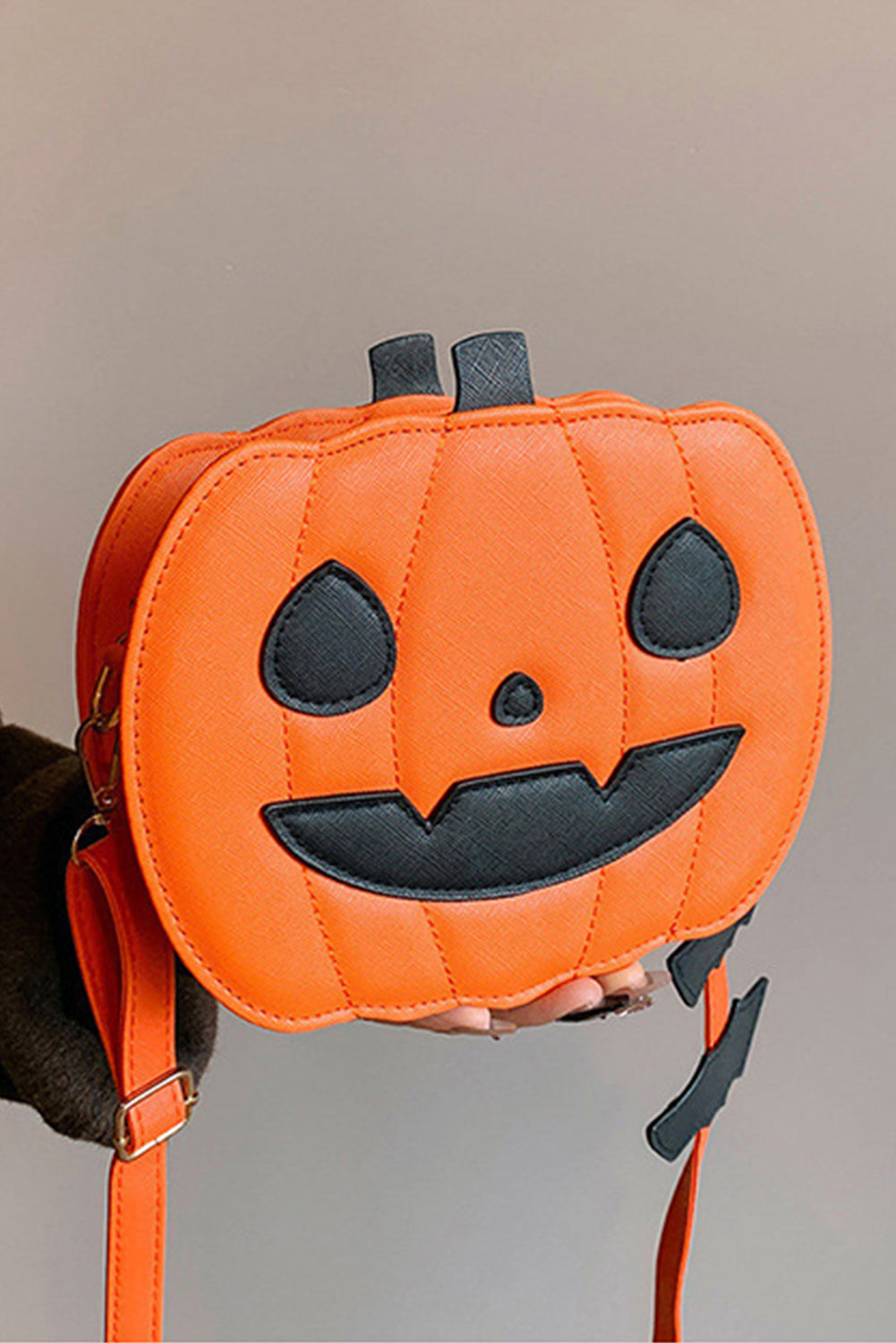 Carrot Halloween Pumpkin PU Shoulder Bag