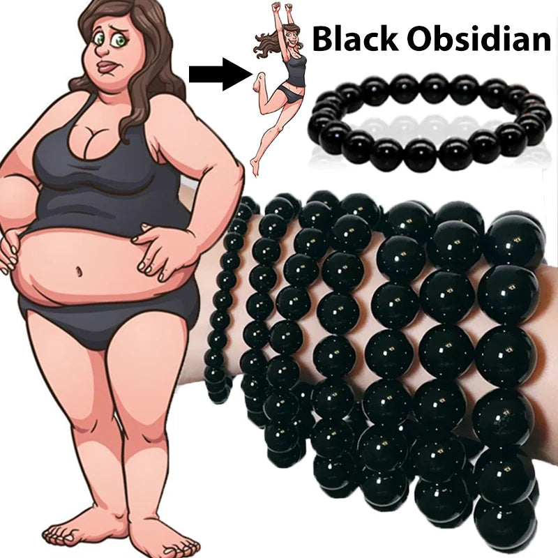 Black Natural Bracelets Women Men Jewelrys