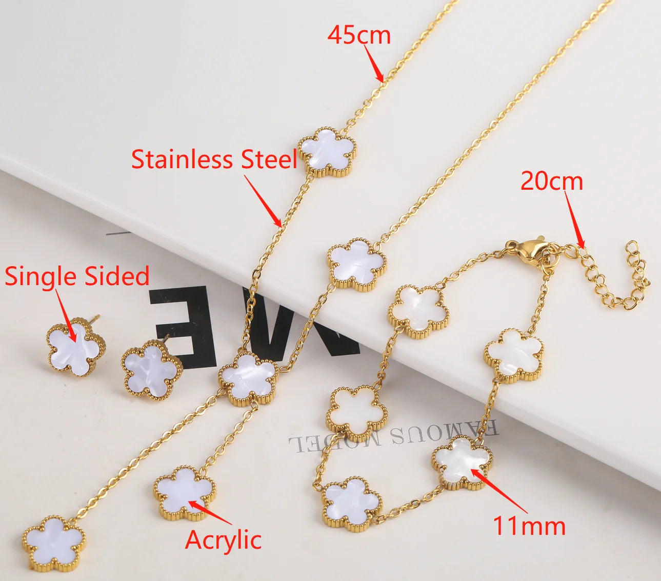Gold Plated Stainless Steel Bracelet Women's Luxury