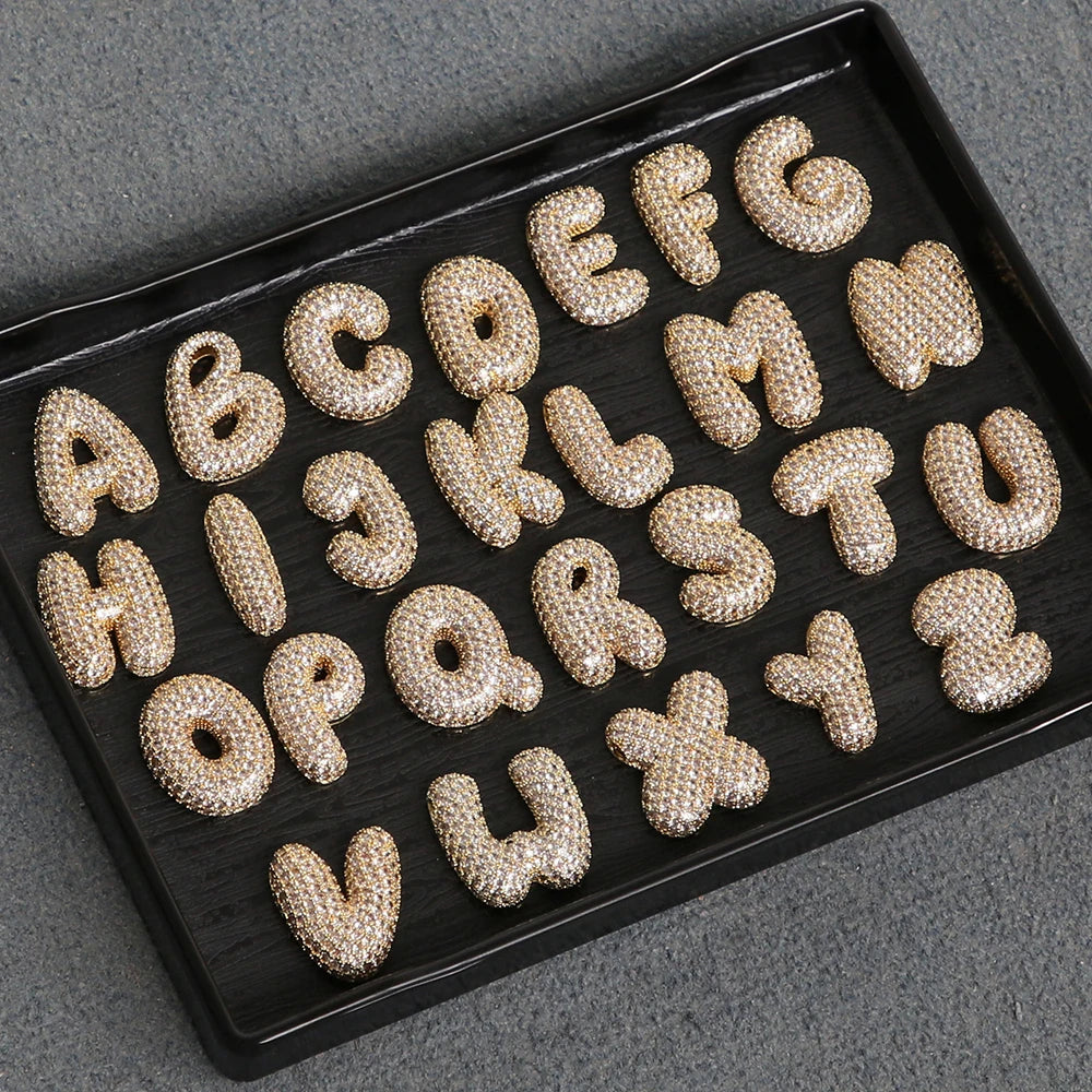 A-Z Letters Necklace Women Men Stainless Steel Chain Alphabet Gold