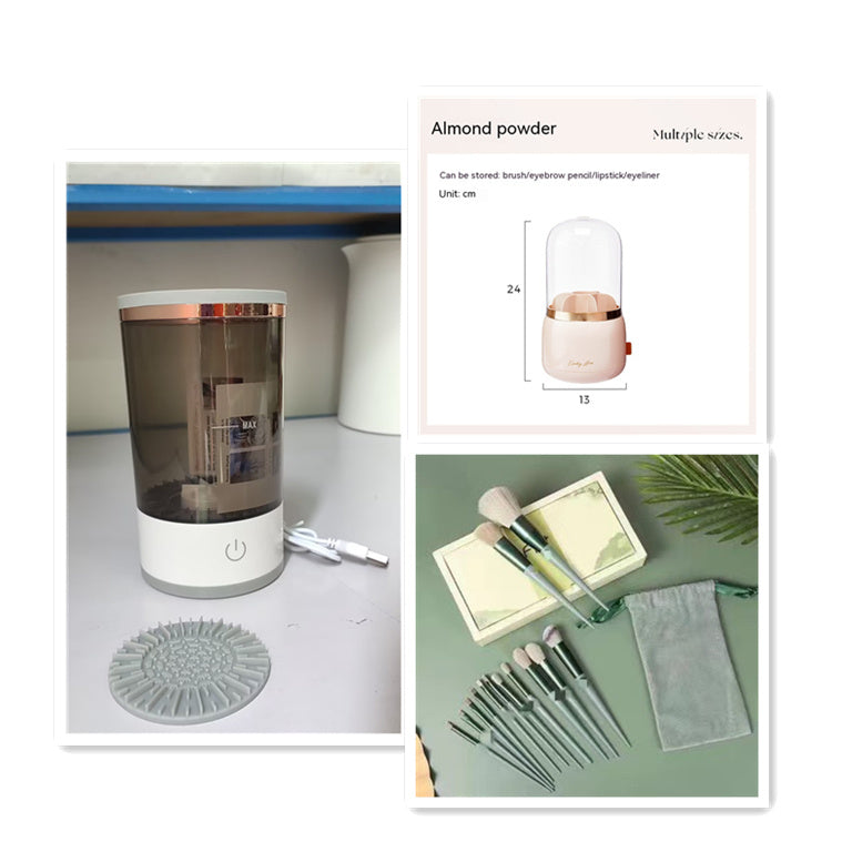 Women Eye Shadow Brush Cleaning Tool Portable Electric Machine With USB Charging Automatic Cosmetic Brush